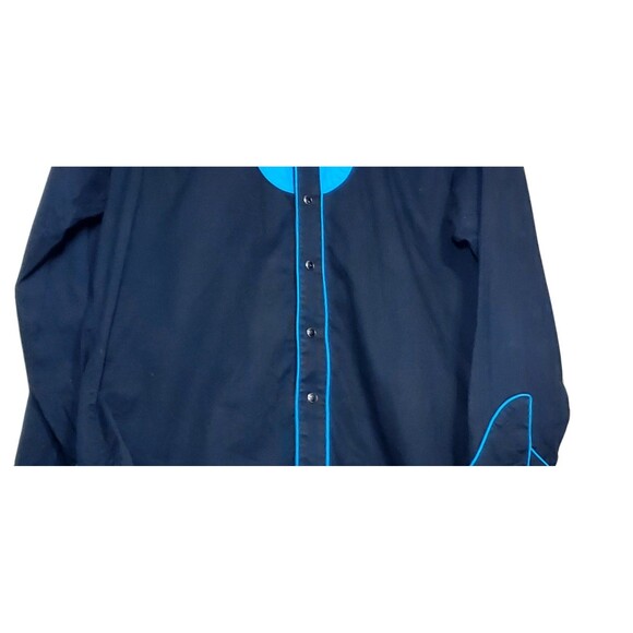 Space Cowboy XXL Western Shirt Two-Tone Embroidered, Shotgun Cuff, Statement - Picture 7 of 16